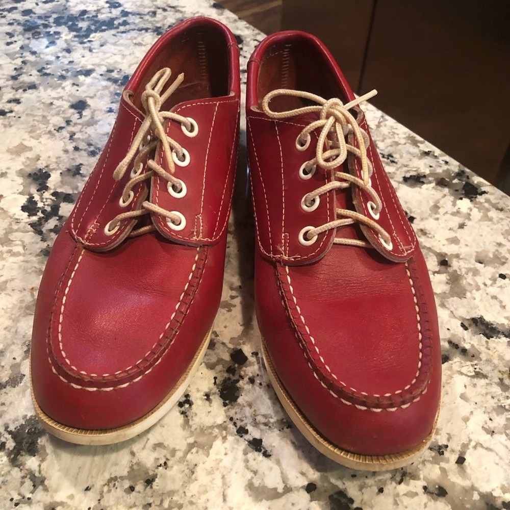 Sebago boat dockside dock Oxfords 8.5 Red